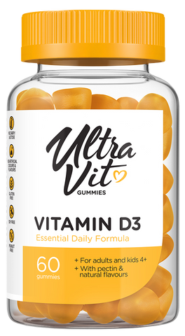 D3 Vitamīns košļājamās tabletes ULTRAVIT, 60 gab.