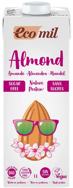 ECOMIL Almond Protein, Sugar Free dzēriens, 1000 ml