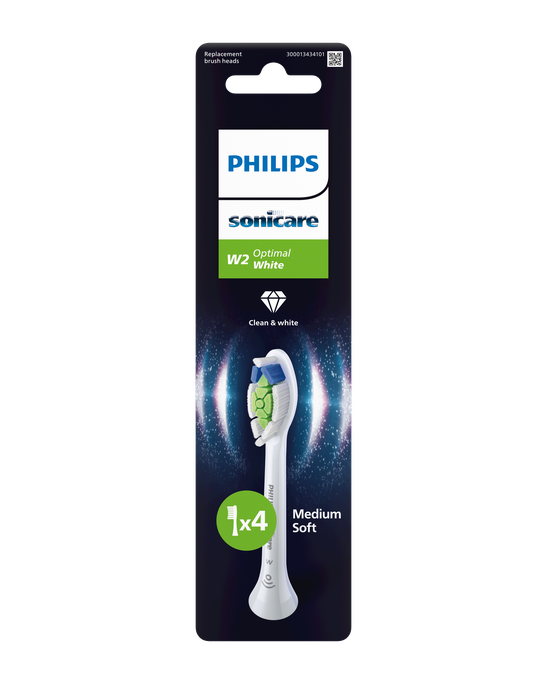 Bālo saru uzgaļi elektriskām zobbirštēm PHILIPS Sonicare Optimal White, 4 kompekts