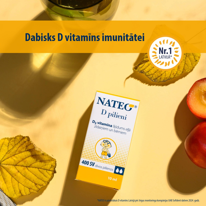 NATEO D 400 SV šķīdums pilieņu formā, 10 ml