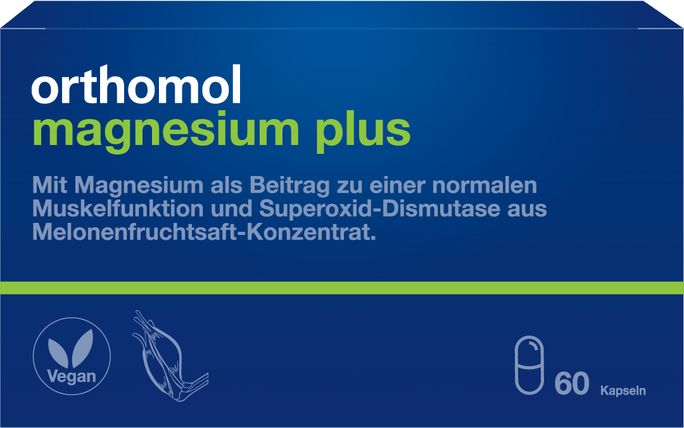 ORTHOMOL Magnesium Plus, 60 kapsulu iepakojums