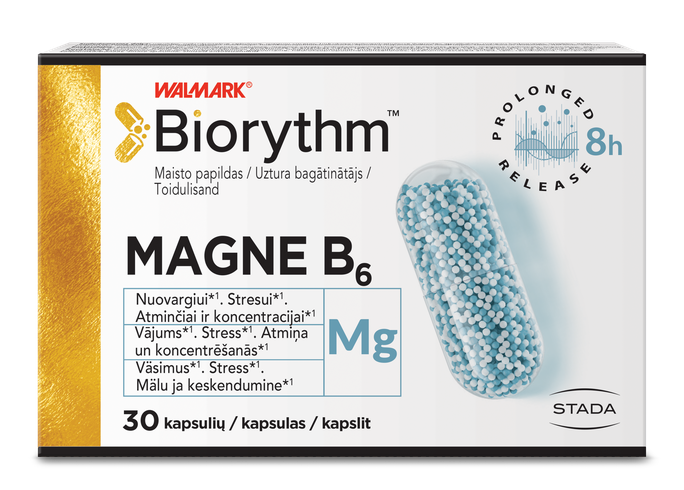 BIORYTHM Magnija B6 kapsulas (30 vienības)