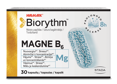 BIORYTHM Magnija B6 kapsulas (30 vienības)