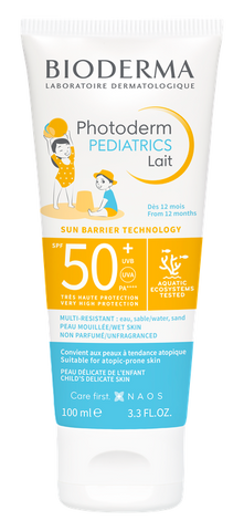 BIODERMA Photoderm Pediatrics SPF50+ saules aizsarglīdzekļa krēms bērniem, 100 ml