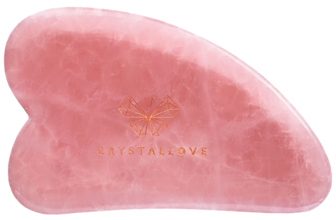 CRYSTALLOVE Gua Sha masāžas plāksne no rozā kvarča, 1 gab.
