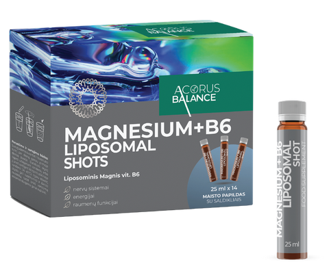 ACORUS BALANCE Liposomal Magnesium + B6 Shots 14 ampulas po 25ml