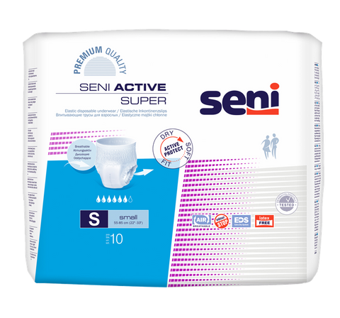 SENI Active Super S uzsūcošās biksītes, 10 gab.