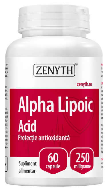 ZENYTH Alfa-liposkābe (tioktikskābe) 645 mg, 60 kapsulas