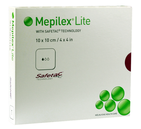 MEPILEX Lite brūču pārsējs 10x10 cm, 5 gabali