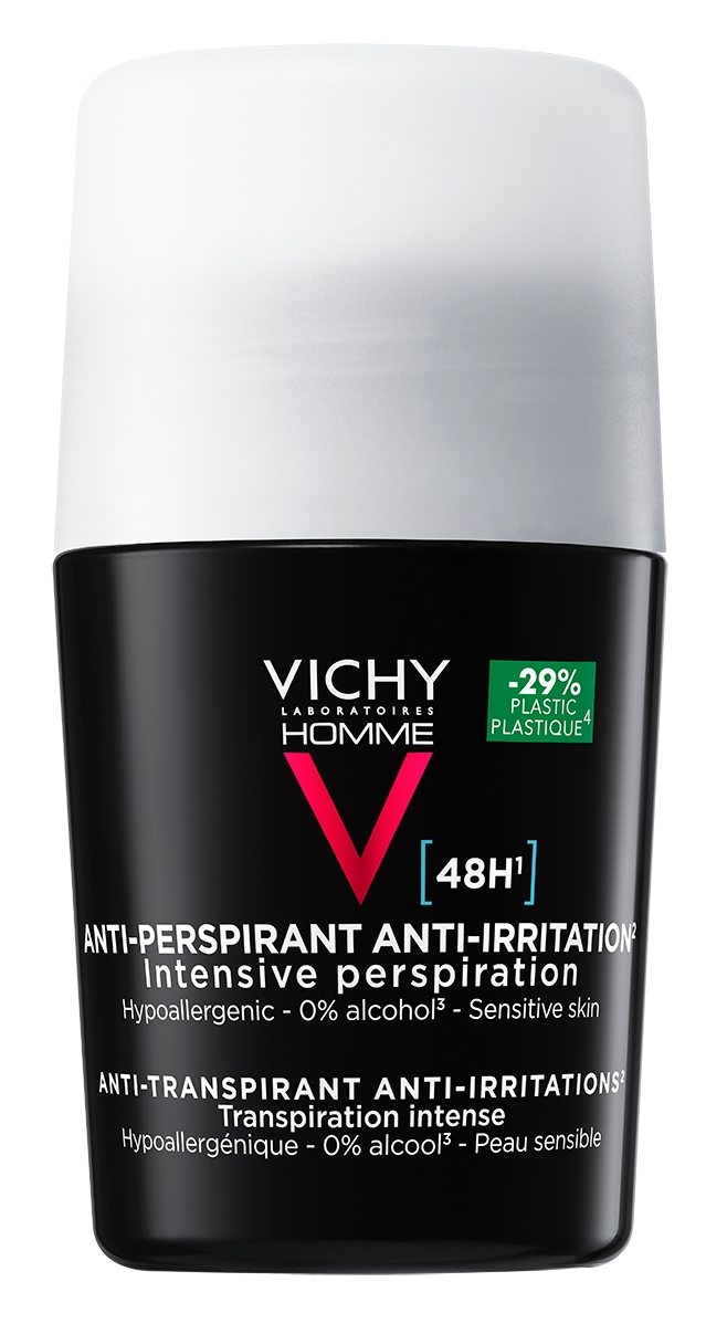 VICHY Homme 48H Antiperspirants Jutīgai Ādai Vīriešiem, 50 ml