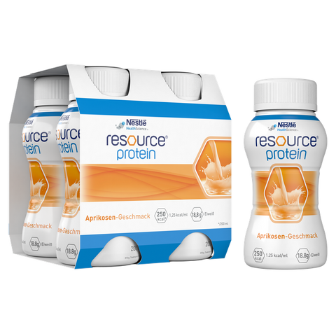 NESTLE Resource Protein aprikožu garšā, 4 gab. pa 200 ml