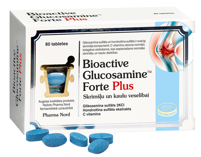 BIOACTIVE Glucosamine Forte Plus, 80 tabletes
