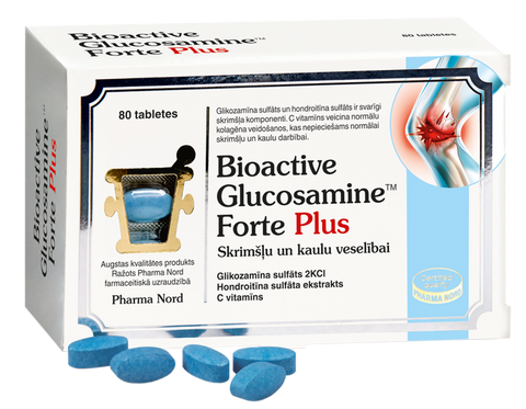 BIOACTIVE Glucosamine Forte Plus, 80 tabletes