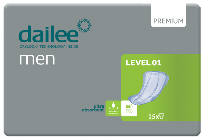 DAILEE Men Premium Level 1, 15 gab. uroloģiskie ieliktņi