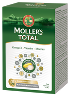 MÖLLER'S Total Omega-3 zivju eļļas kapsulas un tabletes, 56 gab.