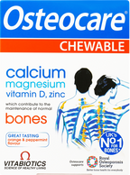 OSTEOCARE Kalcija, Magnija, D3 Vitamīna un Cinka Košļājamās Tabletes (30 gab.)