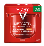 VICHY Liftactiv Collagen SPF50 sejas krēms uzpildes iepakojums, 50 ml