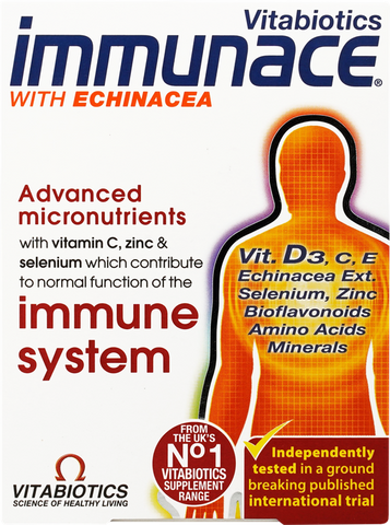 IMMUNACE ar Echinacea — 30 tabletes imūnsistēmas stiprināšanai