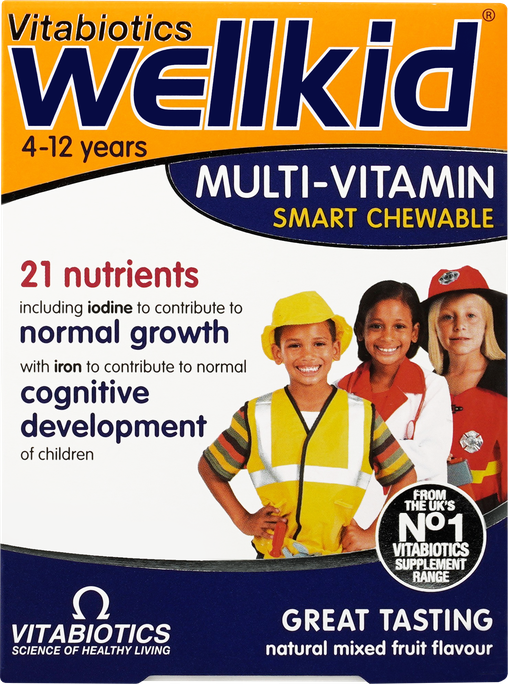 WELLKID Smart — 30 košļājamas tabletes bērniem