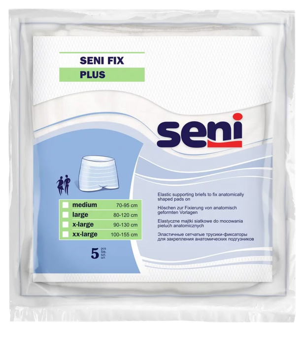 SENI Fix Plus biksītes Large izmērs (80–120 cm), 5 pāri