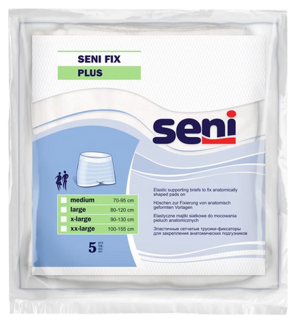 SENI Fix Plus biksītes Large izmērs (80–120 cm), 5 pāri