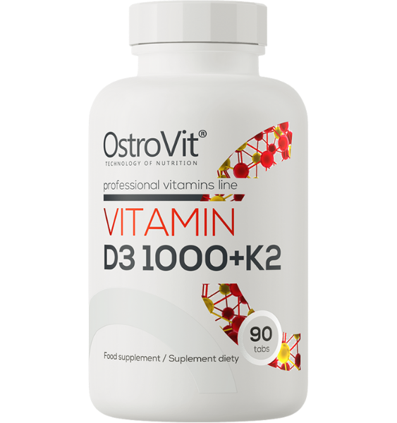 OSTROVIT D3 1000 IU un K2 - 90 tablešu iepakojums