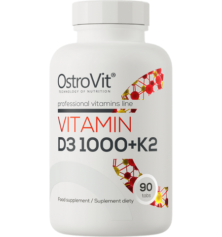 OSTROVIT D3 1000 IU un K2 - 90 tablešu iepakojums