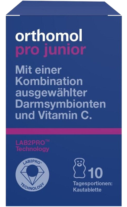 Košļājamās tabletes Orthomol Pro Junior - 10 gab. bērniem