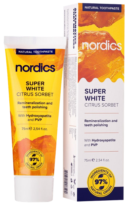 NORDICS Citrus Sorbet Super White zobu pasta, 75 ml