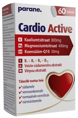 Tabletes PARENE Cardio Active, 60 gab.
