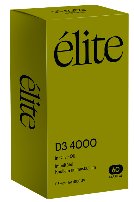 D3 4000 SV ELITE Kapsulas Olīveļļā, 60 gab.