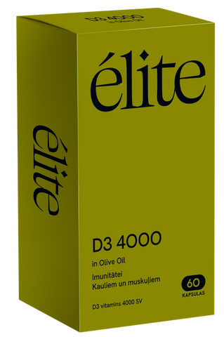 D3 4000 SV ELITE Kapsulas Olīveļļā, 60 gab.