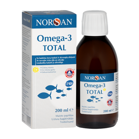 NORSAN Omega-3 kopējā eļļa ar citroniem, 200 ml