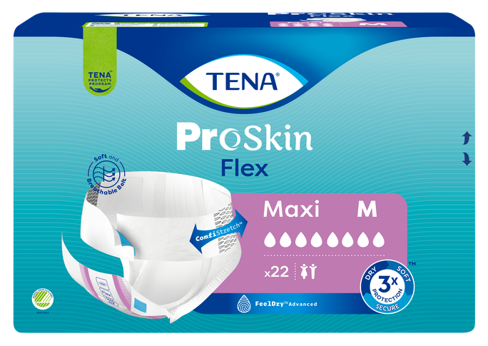 TENA Flex Maxi M elastīgas biksītes pieaugušajiem, 22 gab.