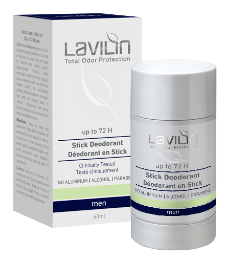 LAVILIN Stick 72H vīriešu antiperspiranta dezodorants, 60 ml