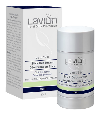 LAVILIN Stick 72H vīriešu antiperspiranta dezodorants, 60 ml