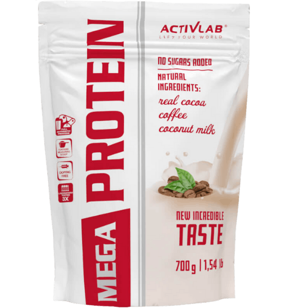 Olbaltumvielu pulveris Activlab Mega protein ar kofeīnu, 700 g