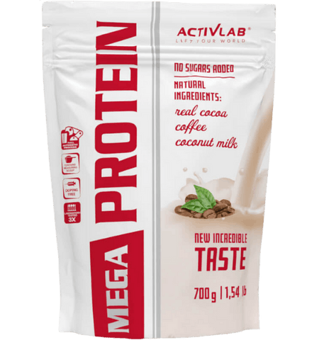 Olbaltumvielu pulveris Activlab Mega protein ar kofeīnu, 700 g