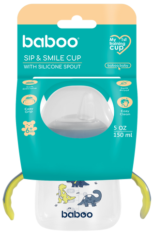 BABOO Blue Haze mācību krūzīte (150 ml) 6+ mēnešiem, 1 gab.