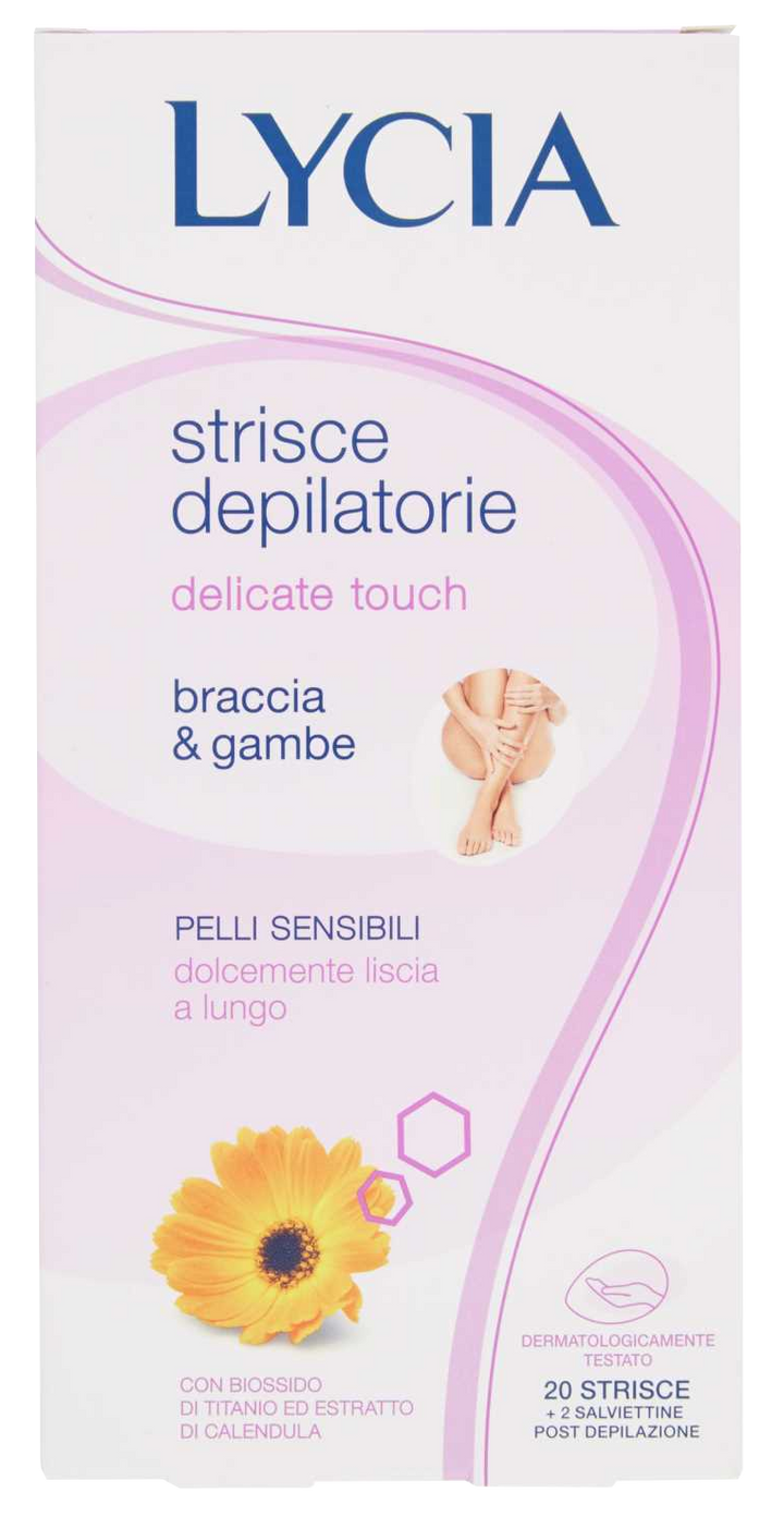 LYCIA Delicate Touch depilācijas vaska sloksnes rokām un kājām, 20 gab.