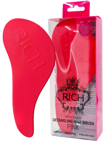 RICH Pure Luxury Satin Touch rozā matu suka bez statiskas uzlādes, 1 gab.