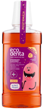 ECODENTA Kake Make Mutes skalojamais līdzeklis ar zemeņu garšu, 250 ml