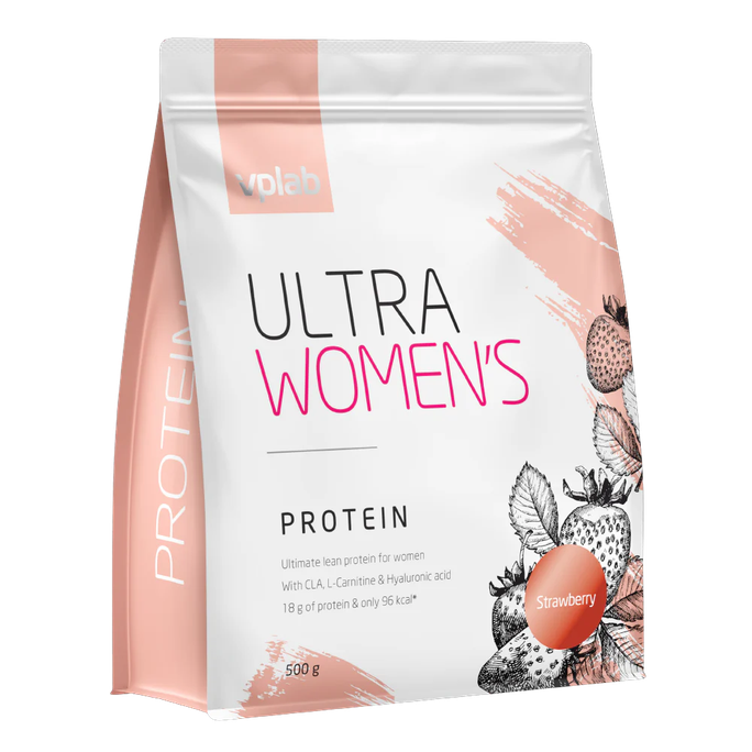 VPLAB Ultra Women's Protein Zemeņu aromāta pulveris, 500 g