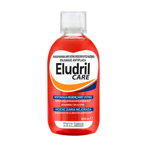 ELUDRIL Care - mutes skalojamais līdzeklis 500 ml pret zobu aplikumu