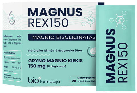 BIOFARMACIJA Magnus Rex – 28 paciņas, 150 mg magnija