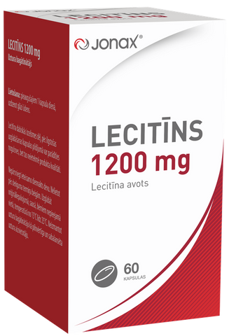 JONAX Lecitīna kapsulas 1200 mg, 60 šķilas
