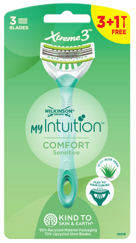 WILKINSON SWORD Myintuition Xtreme3 Comfort - sieviešu vienreizlietojamie skuvekļi, 4 gab.
