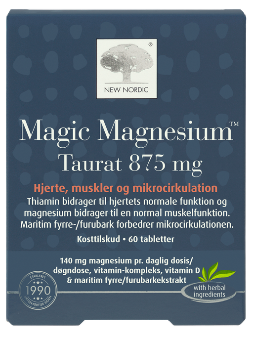 NEW NORDIC Magnesium Taurat 875 mg Magic, 60 tabletes