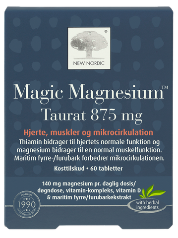 NEW NORDIC Magnesium Taurat 875 mg Magic, 60 tabletes