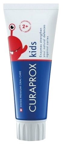 CURAPROX Kids 950 Ppm Zemeņu garšas zobu pasta, 60 ml